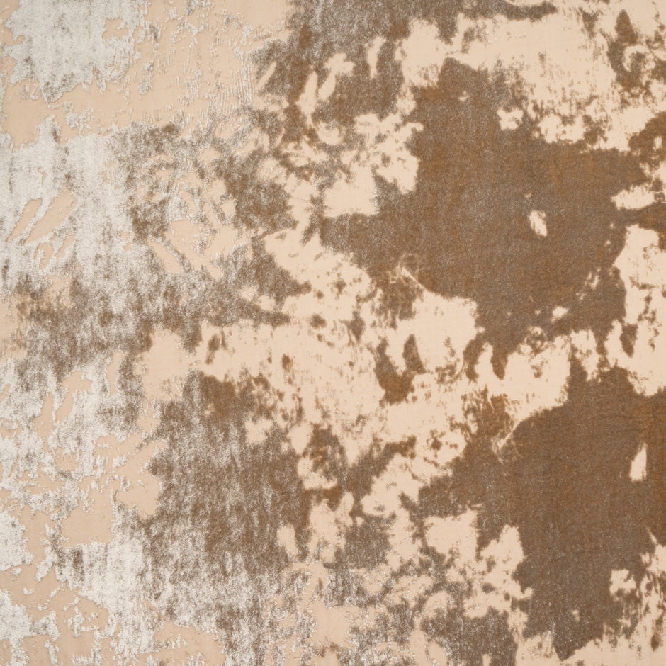 Abstract Silk Blend Nude Devoré Velvet