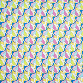 Pink, Yellow, Blue Geo Printed Stretch Cotton