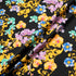 Mint & Blue Floral Printed Black Stretch Cotton