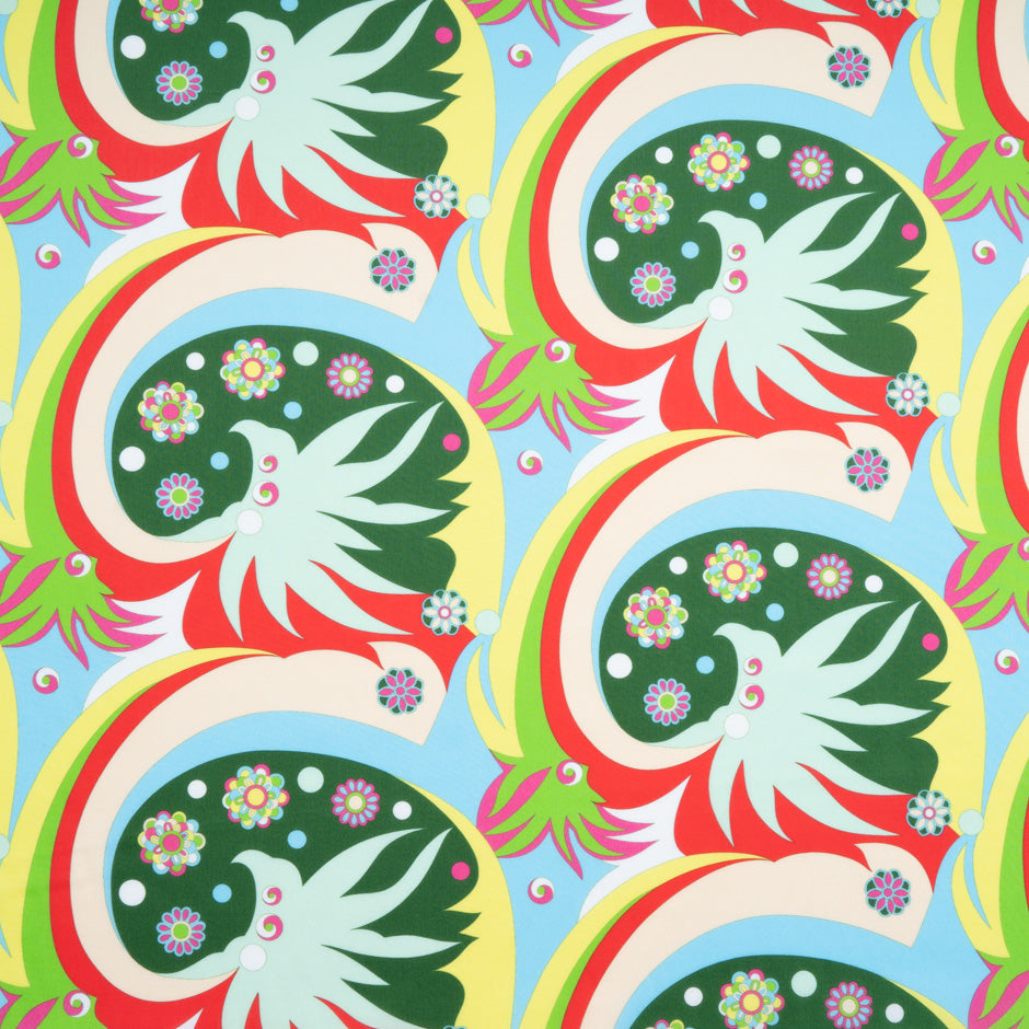 Multi-Coloured Abstract Geo Printed Pure Cotton