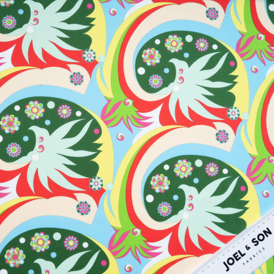 Multi-Coloured Abstract Geo Printed Pure Cotton