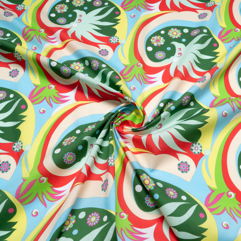 Multi-Coloured Abstract Geo Printed Pure Cotton