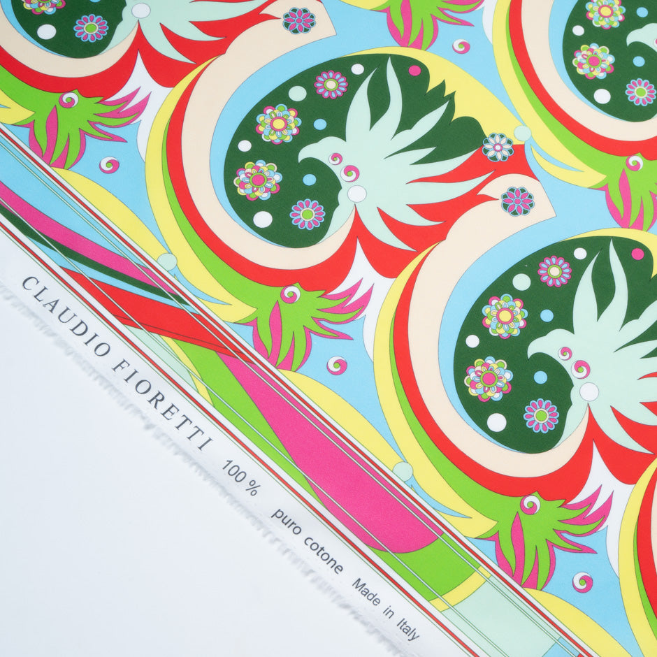 Multi-Coloured Abstract Geo Printed Pure Cotton