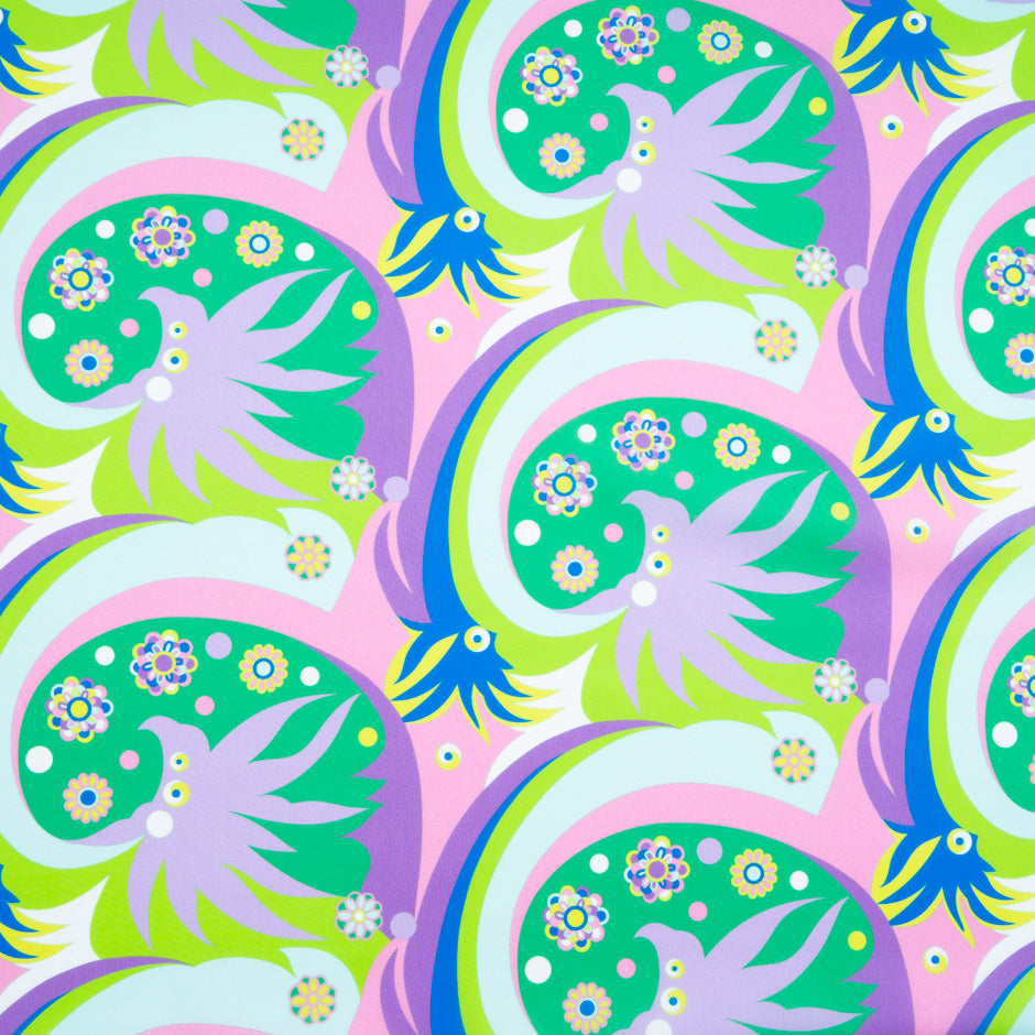 Green Multi Abstract Geo Printed Pure Cotton