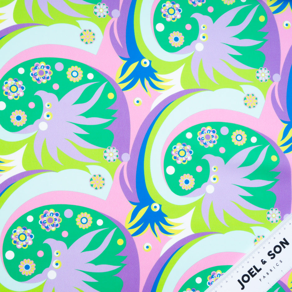 Green Multi Abstract Geo Printed Pure Cotton