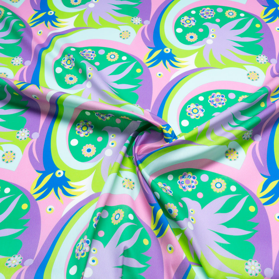Green Multi Abstract Geo Printed Pure Cotton