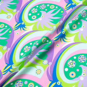 Green Multi Abstract Geo Printed Pure Cotton