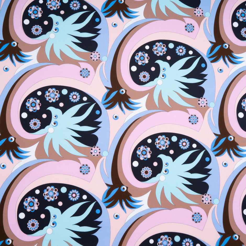 Pink Multi Abstract Geo Printed Pure Cotton