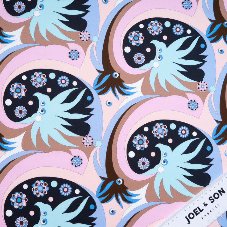 Pink Multi Abstract Geo Printed Pure Cotton