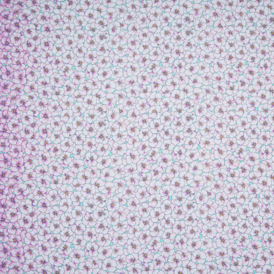 Magenta Floral Printed Silk Georgette