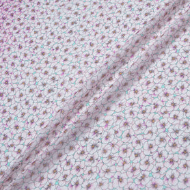 Magenta Floral Printed Silk Georgette