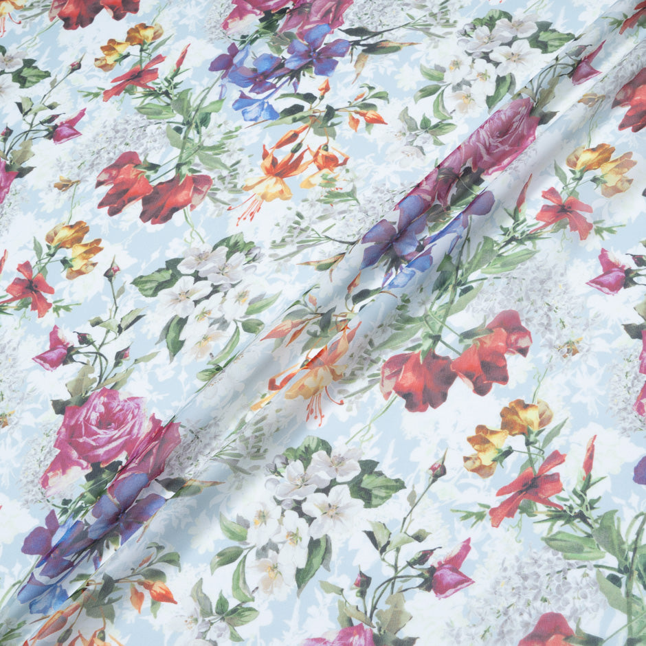 Multi Floral Printed Pure Silk Georgette