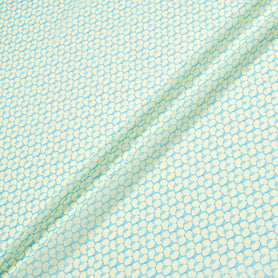 Yellow & Turquoise Floral Printed Silk Georgette