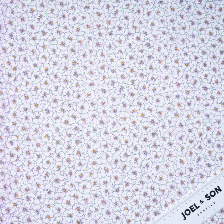 Purple Floral Printed Silk Georgette