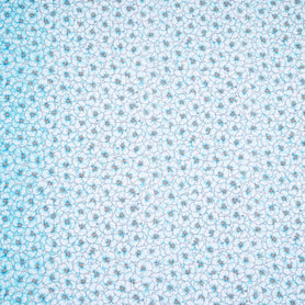 Turquoise Floral Printed Silk Georgette