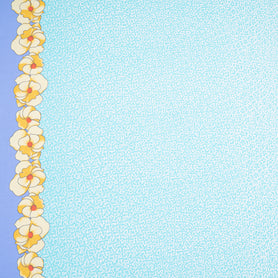 Floral Printed Turquoise Silk Georgette