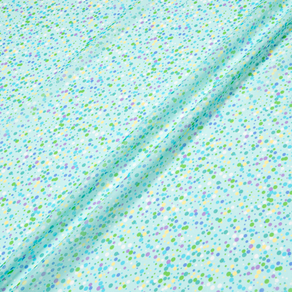 Butterfly & Spot Printed Mint Green Silk Georgette