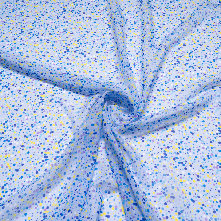 Butterfly & Spot Printed Lilac Silk Georgette