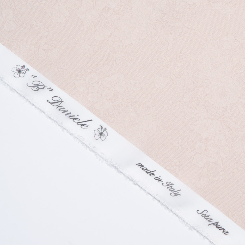 Graduated Floral Printed Peach Silk Georgette