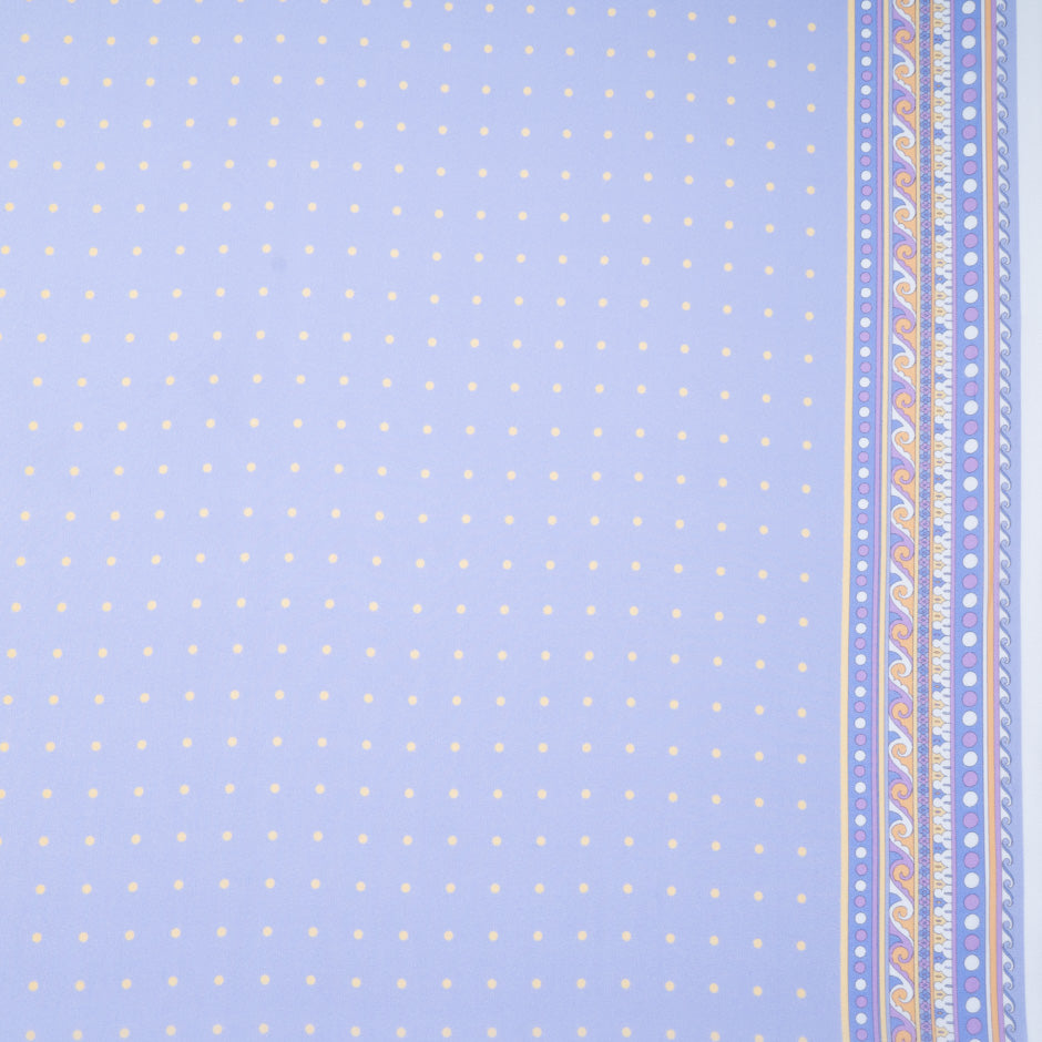 Yellow Spotted Lilac Ombré Silk Georgette