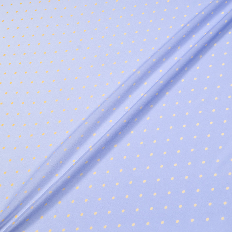 Yellow Spotted Lilac Ombré Silk Georgette