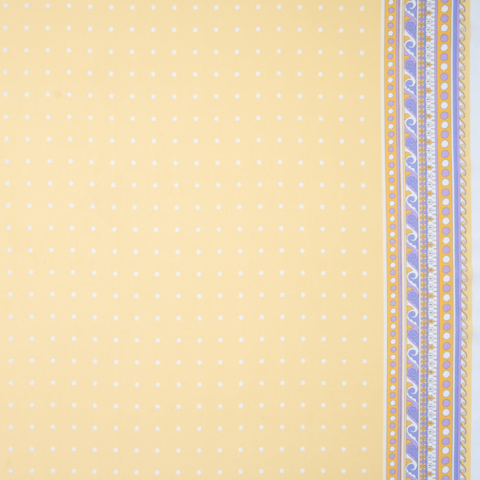 Lilac Spotted Yellow Ombré Silk Georgette