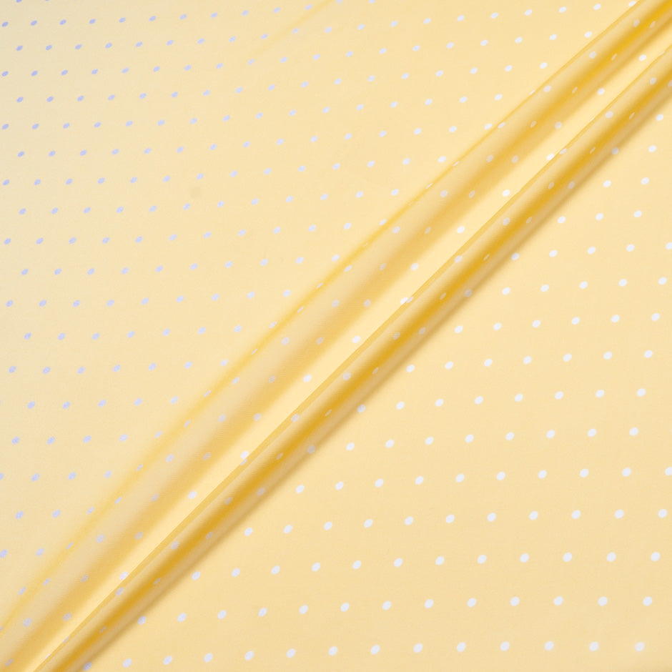 Lilac Spotted Yellow Ombré Silk Georgette