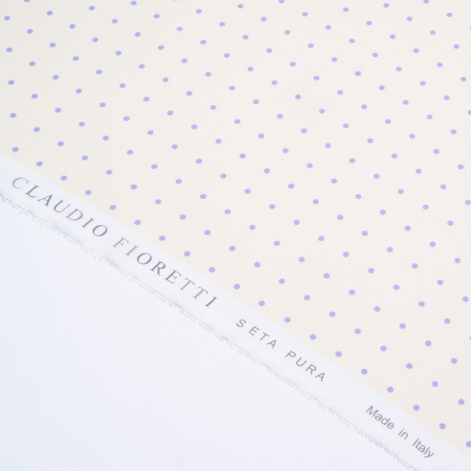 Lilac Spotted Yellow Ombré Silk Georgette