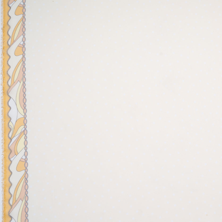 Spotted Cream & Yellow Ombré Silk Georgette