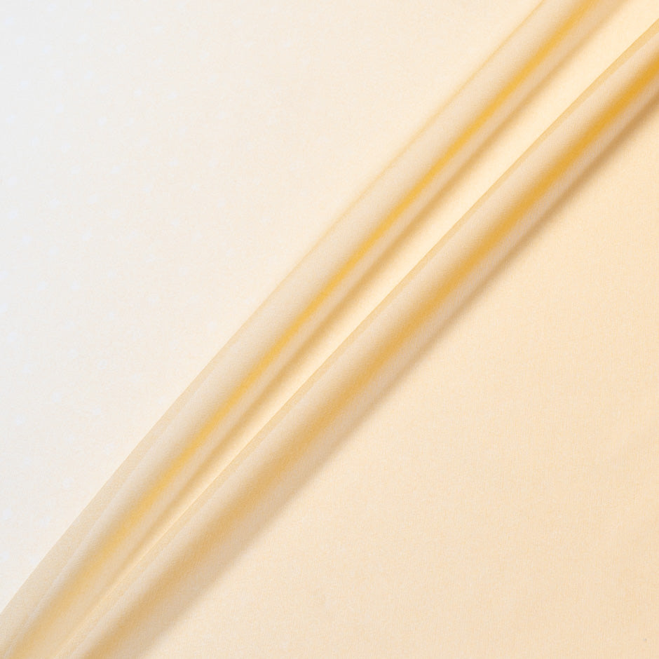 Spotted Cream & Yellow Ombré Silk Georgette