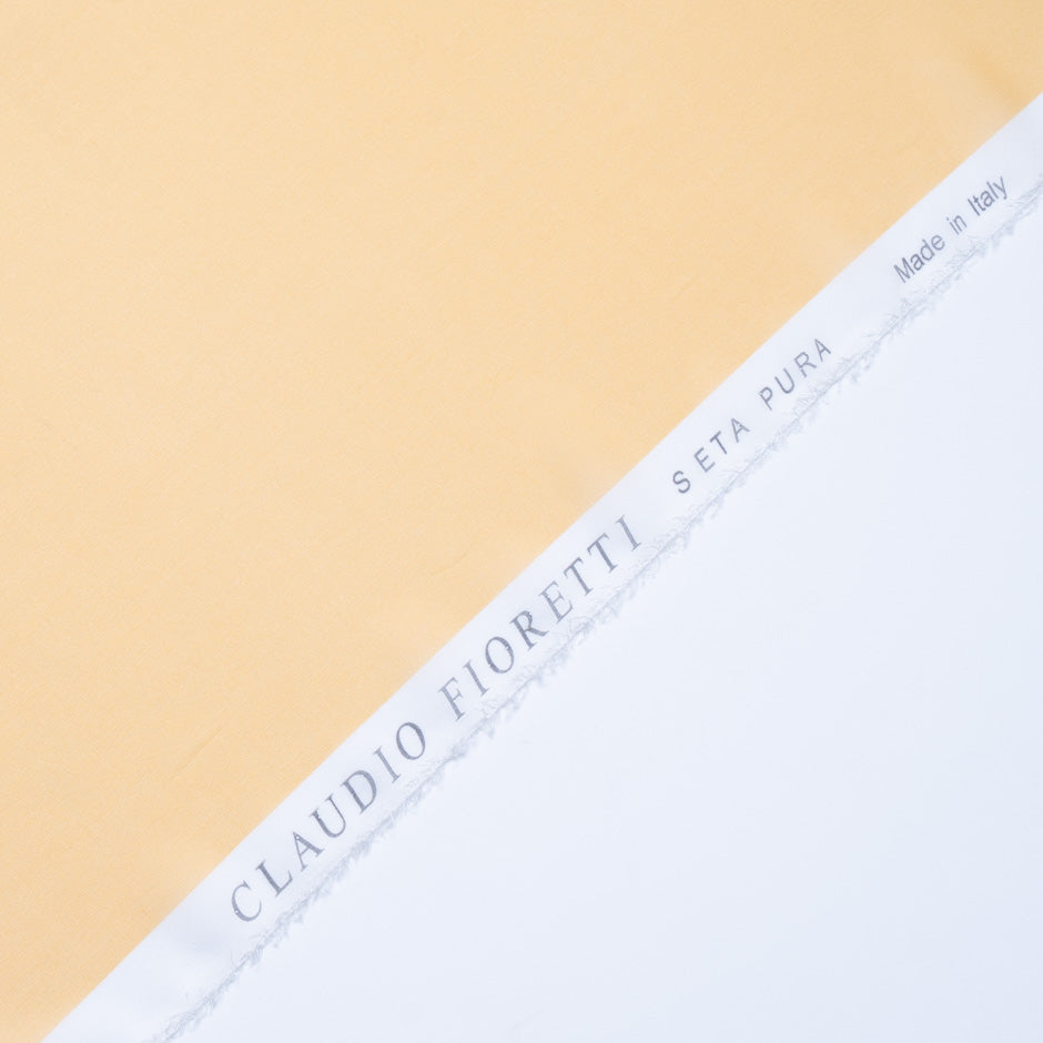 Spotted Cream & Yellow Ombré Silk Georgette