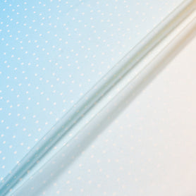 Spotted Vanilla & Blue Ombré Silk Georgette