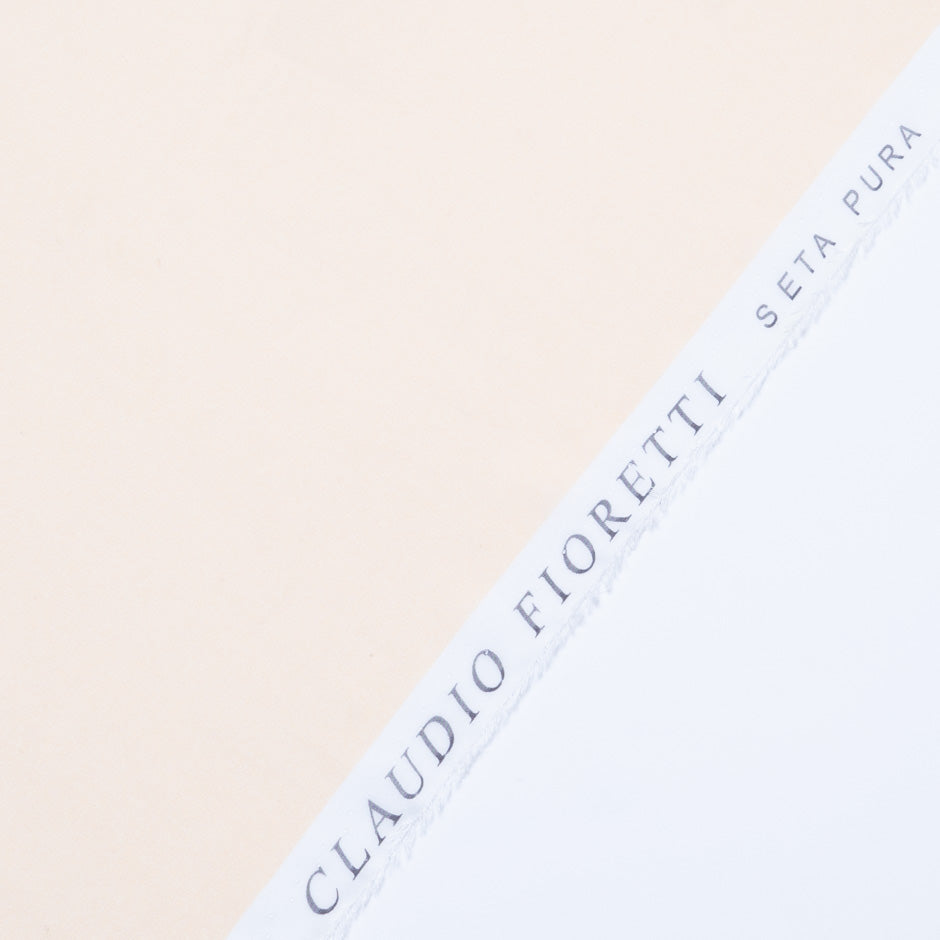 Spotted Vanilla & Blue Ombré Silk Georgette
