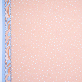 Spotted Peach & Lavender Ombré Silk Georgette