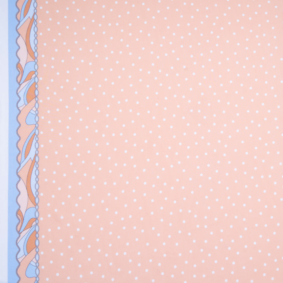 Spotted Peach & Lavender Ombré Silk Georgette