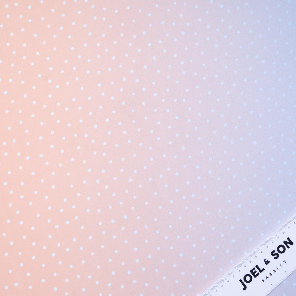 Spotted Peach & Lavender Ombré Silk Georgette