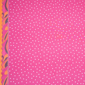 Spotted Pink & Orange Ombré Silk Georgette
