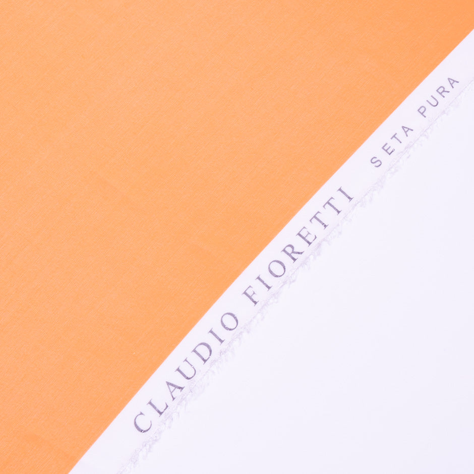 Spotted Pink & Orange Ombré Silk Georgette