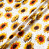 Sunflower Printed Black Pure Silk Satin