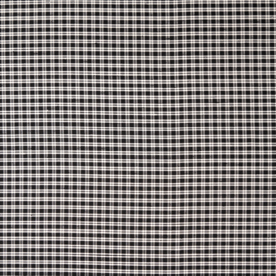 Monochrome Checkered Woven Pure Silk