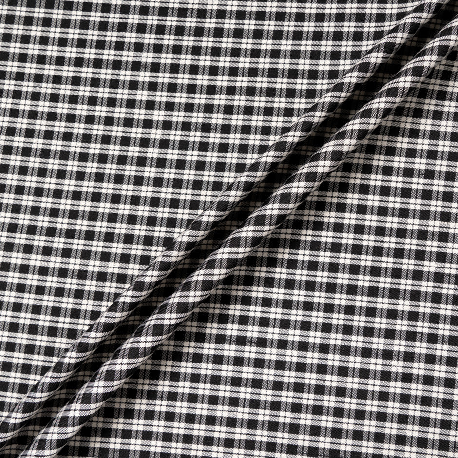 Monochrome Checkered Woven Pure Silk