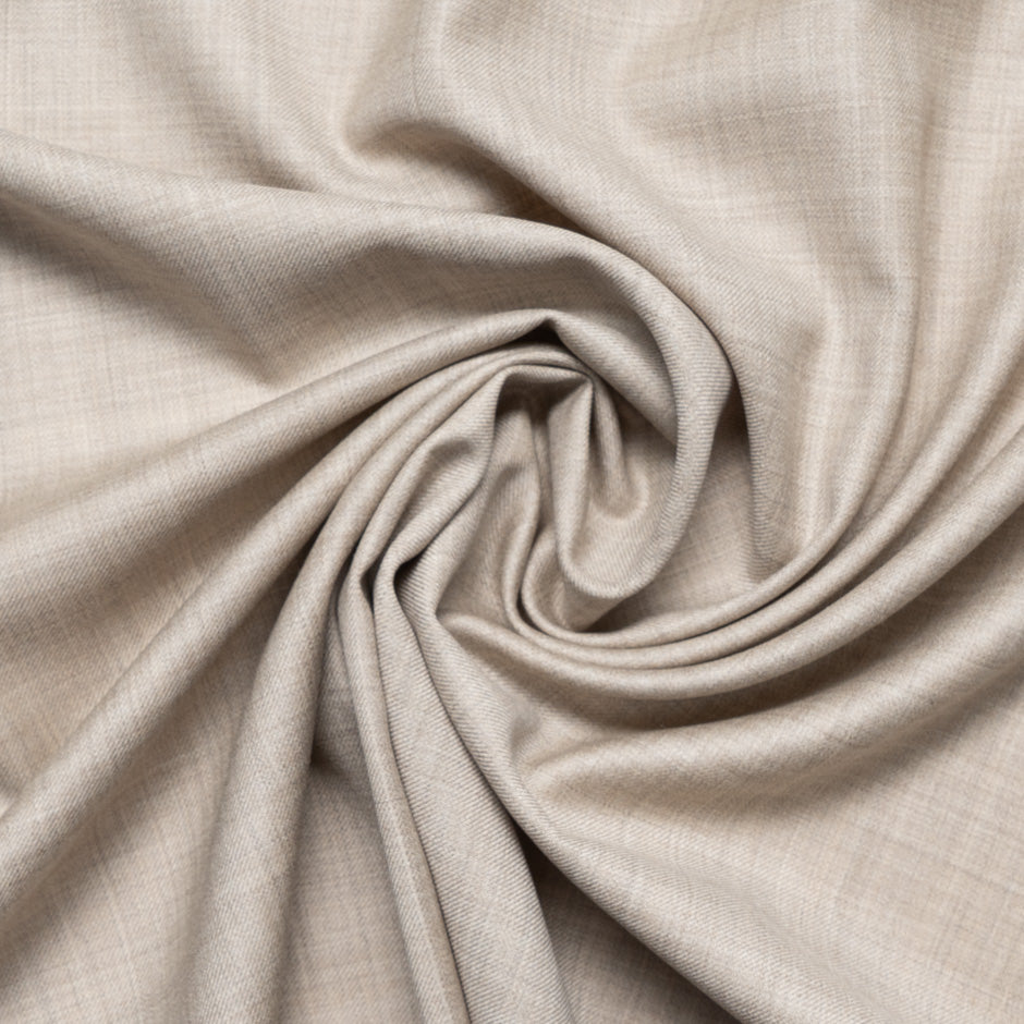 Beige Woven Super 150s Pure Wool Suiting