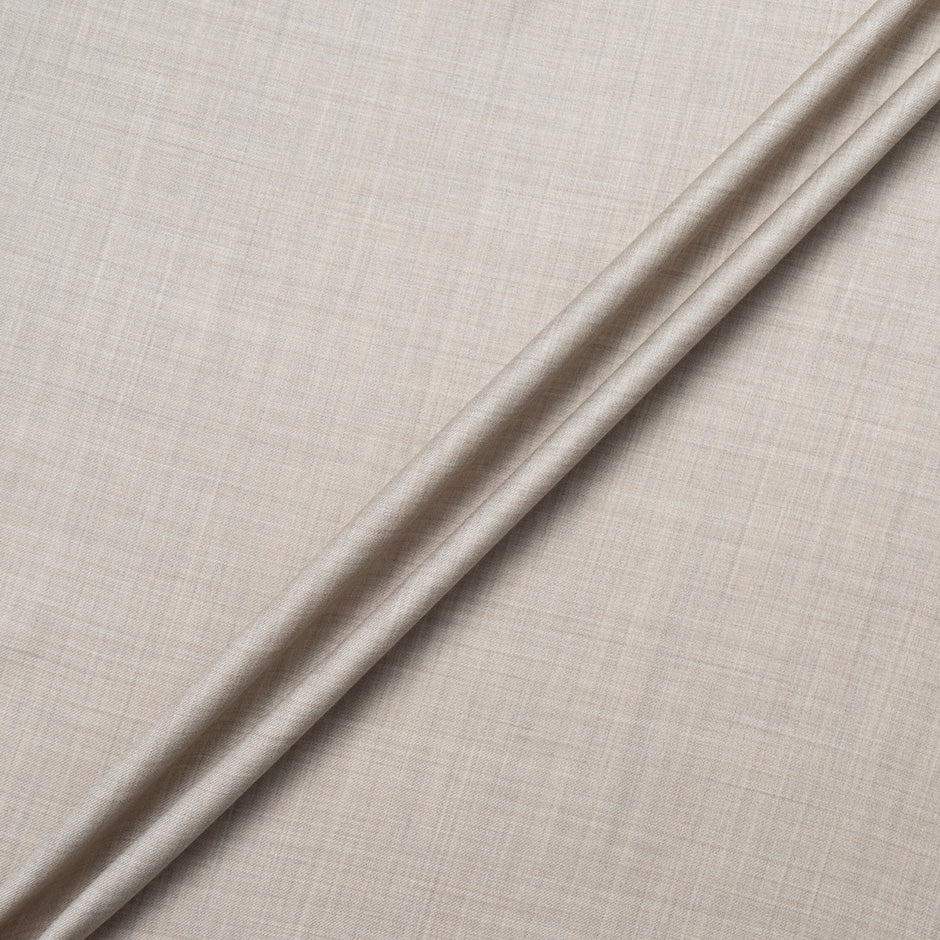 Beige Woven Super 150s Pure Wool Suiting