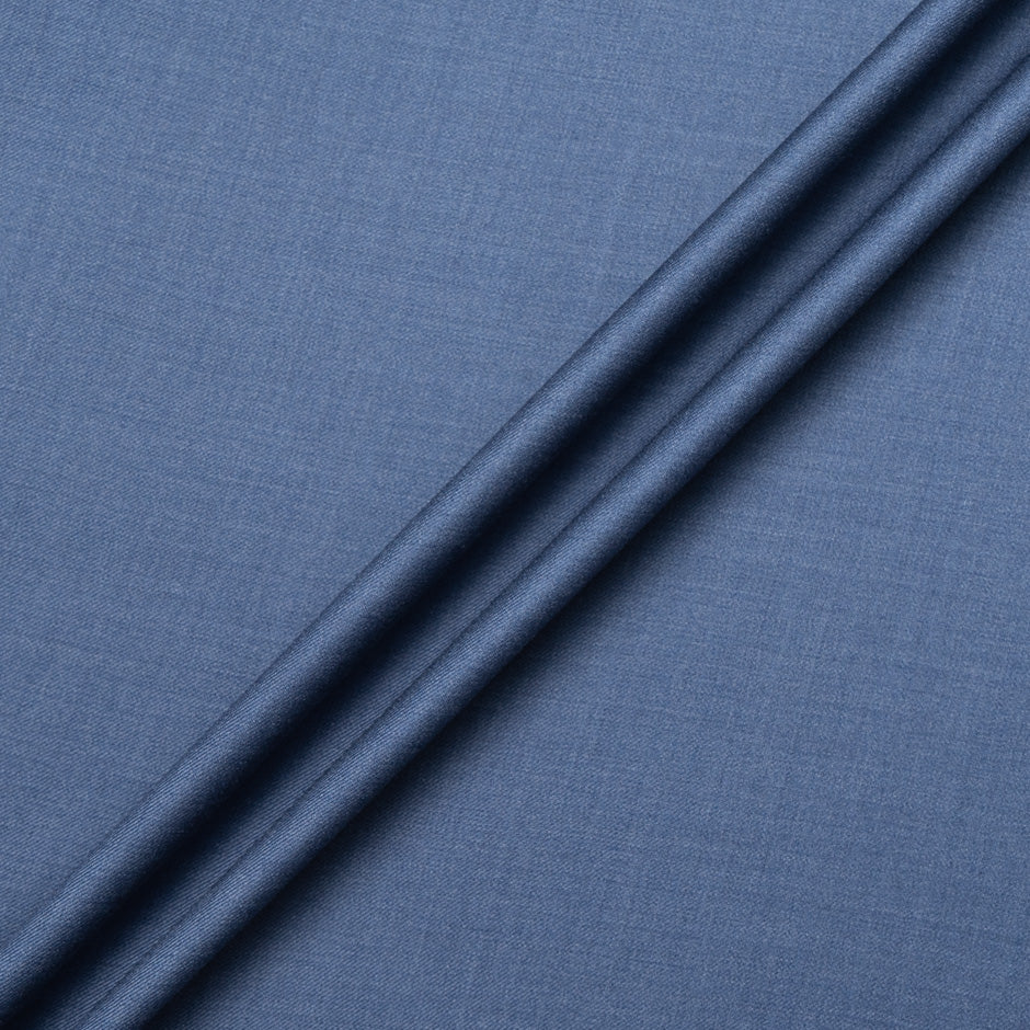 Denim Blue Woven Super 150s Pure Wool Suiting