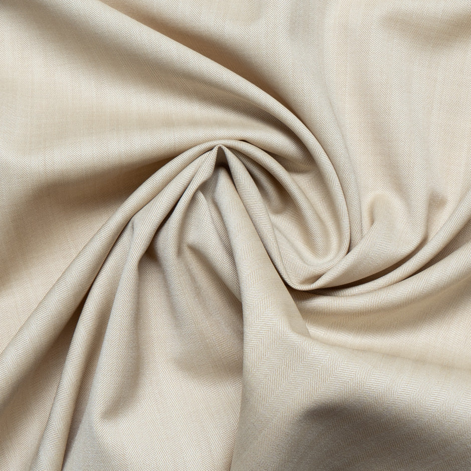 Mid Beige Double-Faced Super 130s Pure Wool Suiting
