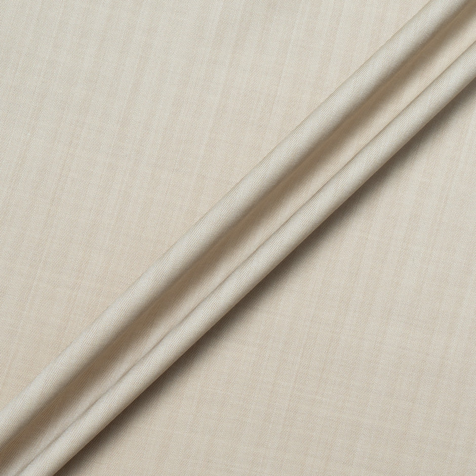 Mid Beige Double-Faced Super 130s Pure Wool Suiting