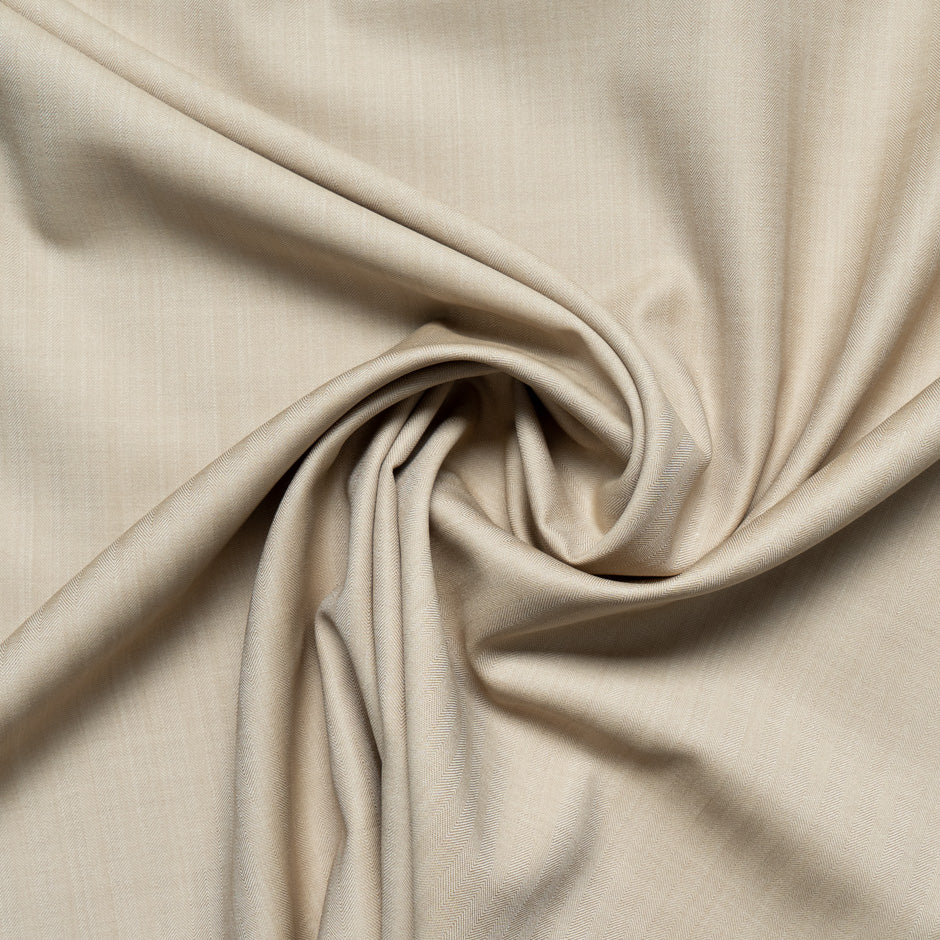Mid Beige Double-Faced Super 130s Pure Wool Suiting
