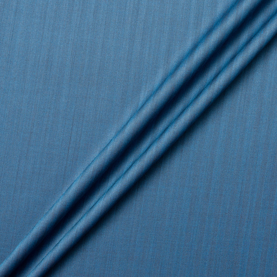 Turquoise/Blue Double-Faced Super 130s Pure Wool Suiting