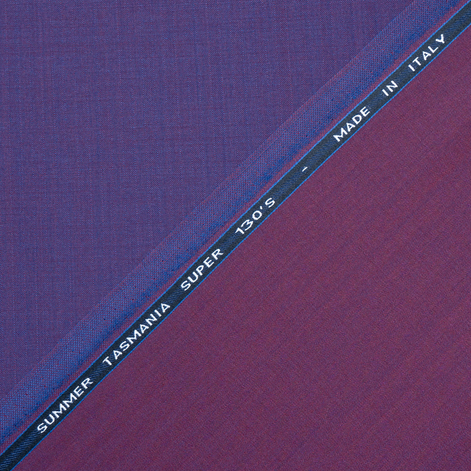 Magenta/Purple Double-Faced Super 130s Pure Wool Suiting