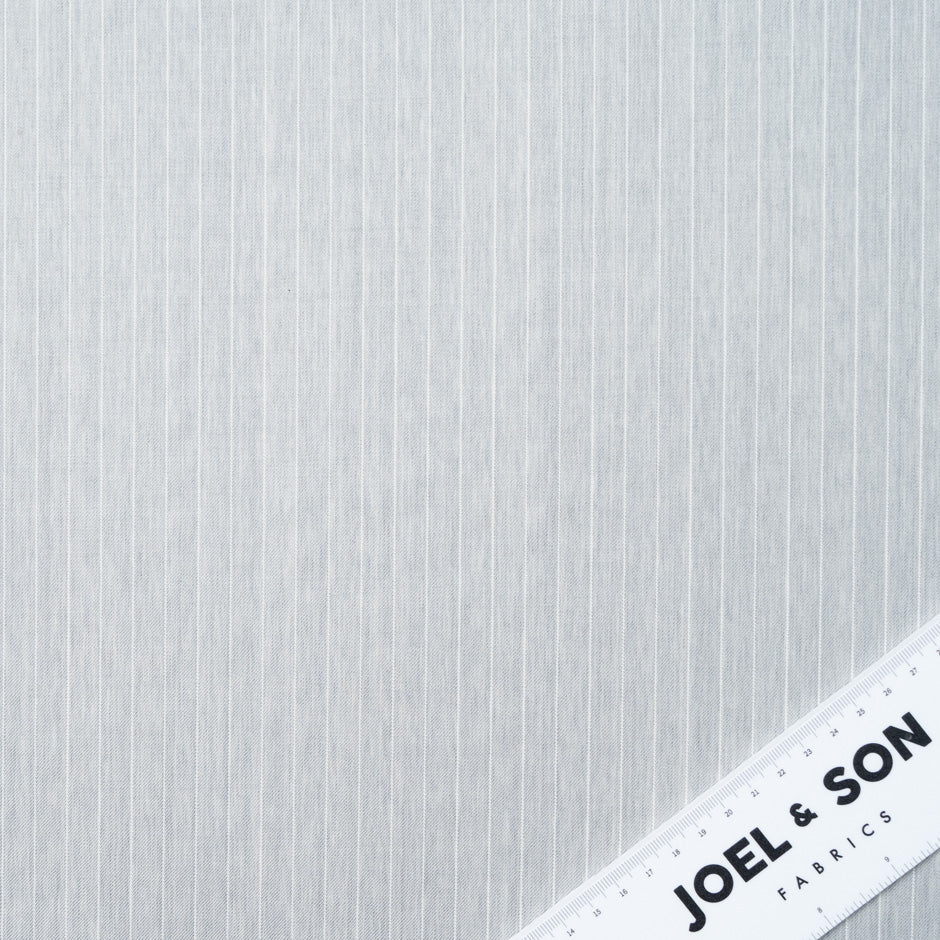 Stone Striped Super 130s Pure Wool Suiting